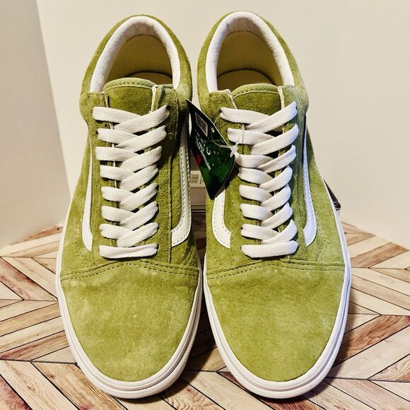 VANS Old Skool M 8.5 W 10 Winter Pear Sneakers Pig Suede Pale Green VN0005UFBYY - Picture 3 of 9